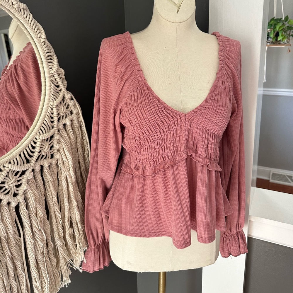 Altar’d State long sleeve ruffle top